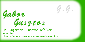gabor gusztos business card
